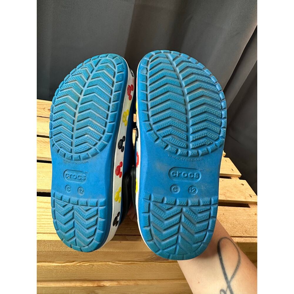 Crocs Kids Disney Mickey Mouse Classic Clogs Blue Size C 12 with Jibbitz - Picture 7 of 7